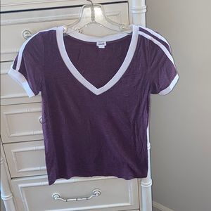 Shoulder Striped Tee